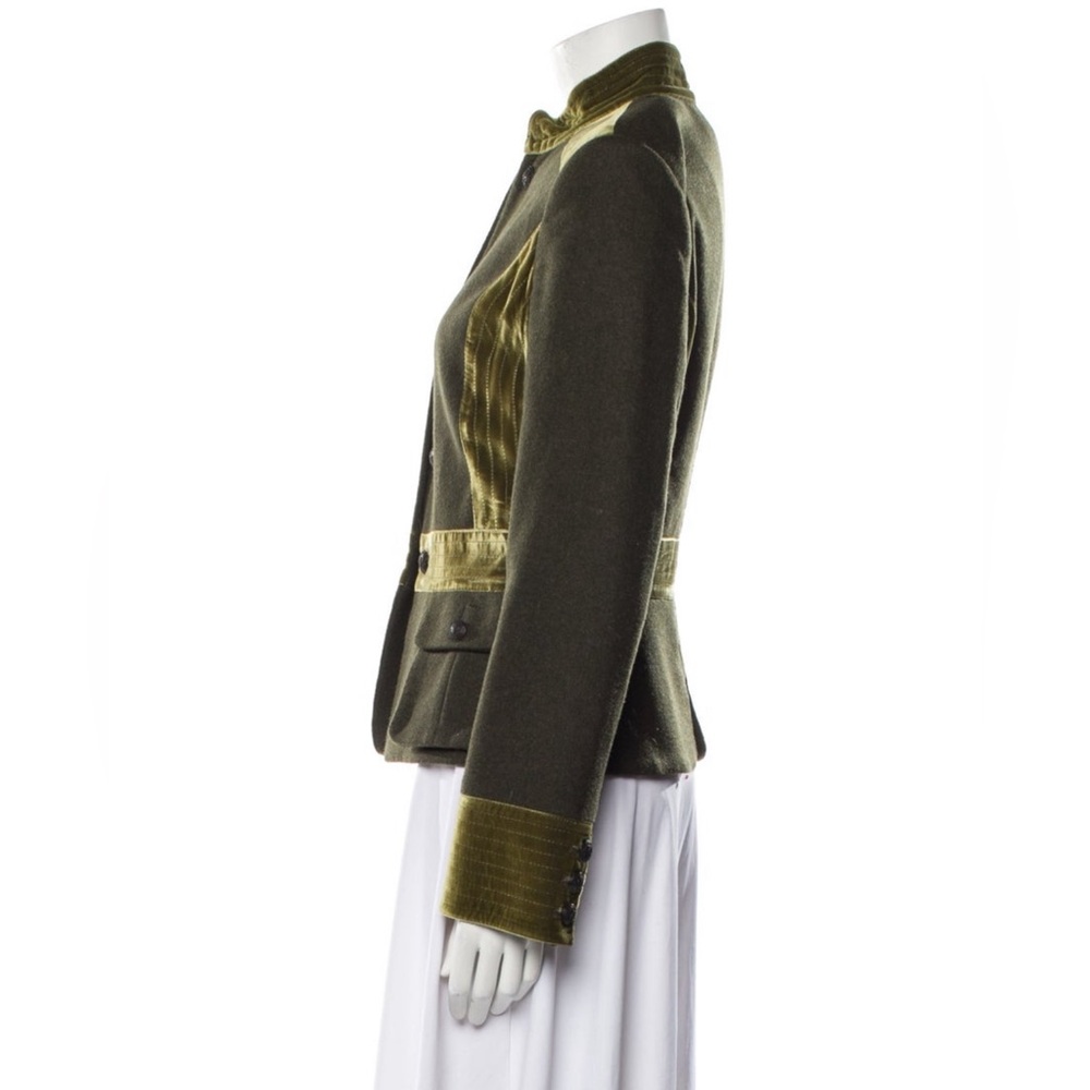 Cavalli Class Green Blazer Jacket Size 6 - Picture 2 of 3